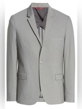 New! Stone Rose Designer Mens Light Gray Stretch Performance Blazer — Size XL